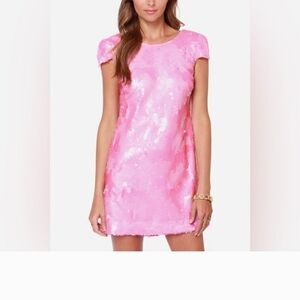 Dress the Population Brooke Pink Sequin Dress
